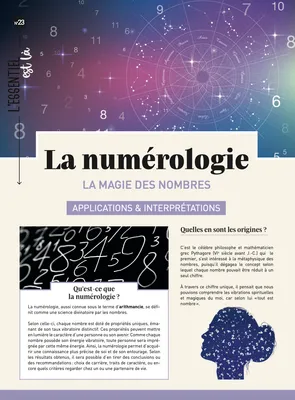 La numérologie, La magie des nombres, applications & interprétations