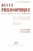 Revue philosophique 2000, t. 125 (3), La nature et le sens