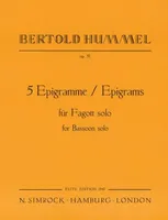 Five Epigrams, op. 51. Bassoon.
