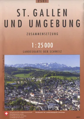 Carte nationale de la Suisse, 2501, St-Gallen & Umgebung 2501