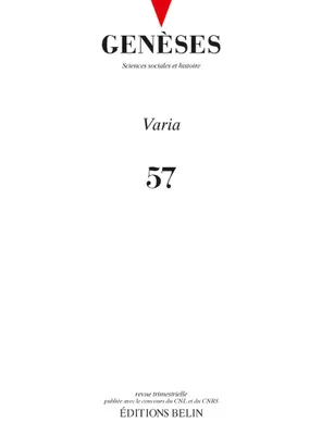 Genèses n°57, Varia