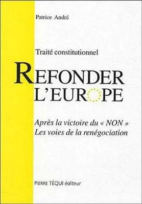Refonder l'Europe - Après la victoire du NON - Les voies de la renégociation, Traité constitutionnel