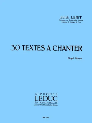 30 Textes a Chanter
