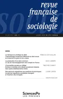 Revue française de sociologie 63-1, janvier-mars 2022, Varia
