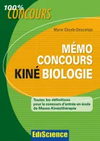 Mémo Concours Kiné Biologie - Toutes les définitions, Toutes les définitions