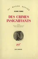 Des crimes insignifiants, roman