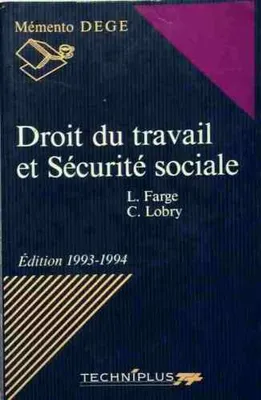 Droit du travail et Sécurité sociale 1994-1995
