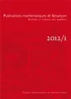 Publications Mathématiques de Besançon 2012/1, Algèbre et théorie des nombres