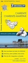 Livres Loisirs Voyage Cartographie et objets de voyage Départements France, 324, Carte Départementale Charente-Maritime, Charente 324