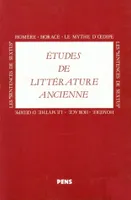 Études de littérature ancienne, 1, Homère, Horace, le mythe d'Œdipe, les Sentences de Sextus, Homere,Horace,Le Mythe d'Oedipe,...