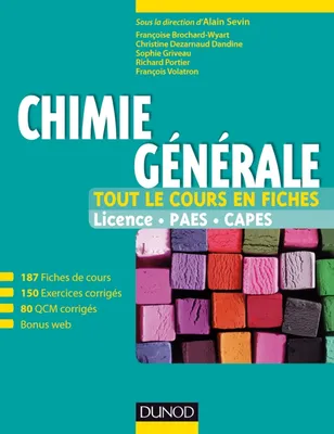 Chimie générale - Tout le cours en fiches - Licence, PAES, CAPES (+ site compagnon), Licence, PAES, CAPES