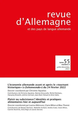 Revue d’Allemagne et des pays de langue allemande N°55-2/2023