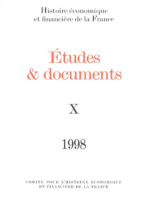 ÉTUDES ET DOCUMENTS - 1998