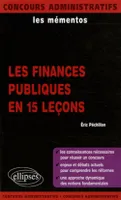 FINANCES PUBLIQUES EN 15 LECONS