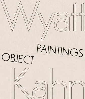 Wyatt Kahn: Object Paintings /anglais