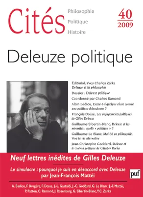 Cités 2009, n° 40, Deleuze politique