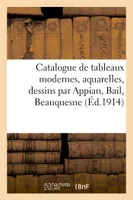 Catalogue de tableaux modernes, aquarelles, dessins par Appian, Bail, Beauquesne