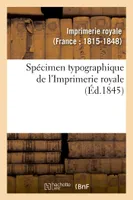 Spécimen typographique de l'Imprimerie royale