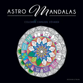 Black coloriage - Astro Mandalas