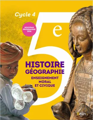 Histoire-Géographie-EMC 5e, Manuel élève - Grand format