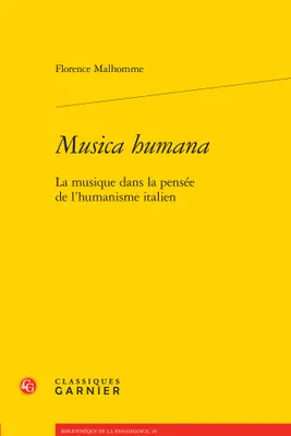 Musica humana, La musique dans la pensée de l'humanisme italien