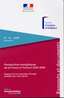 Perspectives énergétiques de la France à l'horizon 2020-2050, RAPPORT DE LA COMMISSION ENERGIE PRESIDEE PAR JEAN SYROTA