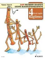 Vol. 8, 4 Ragtimes, Vol. 8. recorder quartet. Partition d'exécution.