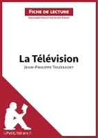 La Télévision de Jean-Philippe Toussaint (Fiche de lecture), Analyse complète et résumé détaillé de l'oeuvre