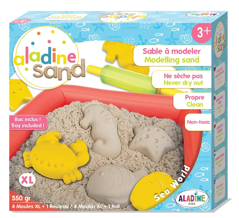 Jeux et Jouets Loisirs créatifs Pâtes à modeler et moulages Kit de création des animaux de la mer en sable Happy Sand