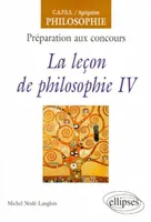 IV, La leçon de philosophie, IV
