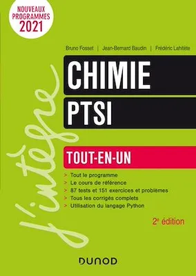 Chimie PTSI - 2e éd., Tout-en-un