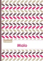Le carnet de Malo - Lignes, 96p, A5 - Motifs Violet Gris Taupe