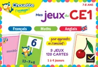 Mes jeux du CE1 en français, maths, anglais, 9 jeux éducatifs - 120 cartes