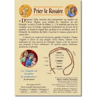 Dépliant couleurs sur les 20 mystères du rosaire, Prier le Rosaire