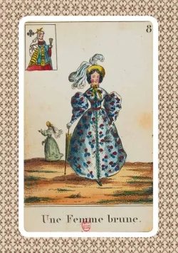 Carnet ligné Cartomancie, Femme brune, 18e siècle