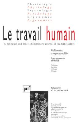 Le travail humain 2010 - vol. 73 - n° 1