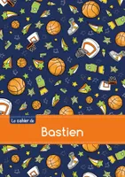 Le cahier de Bastien - Petits carreaux, 96p, A5 - Basketball
