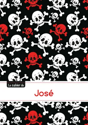 Le carnet de José - Petits carreaux, 96p, A5 - Têtes de mort