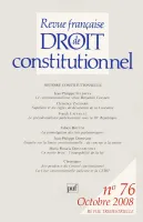 Revue française de droit constitutionnel 2008...