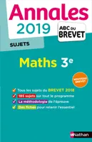 Annales Brevet 2019 Maths 3e - Sujets