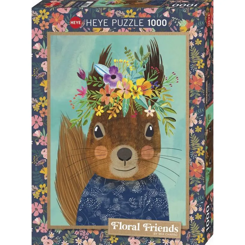 Puzzle 1000 pcs - Sweet Squirrel Floral Friends Puzzle