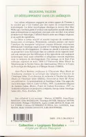 Religions, valeurs et développement dans les Amériques, [actes du colloque international, 24-25 mars 2006, Université Marc Bloch de Strasbourg]