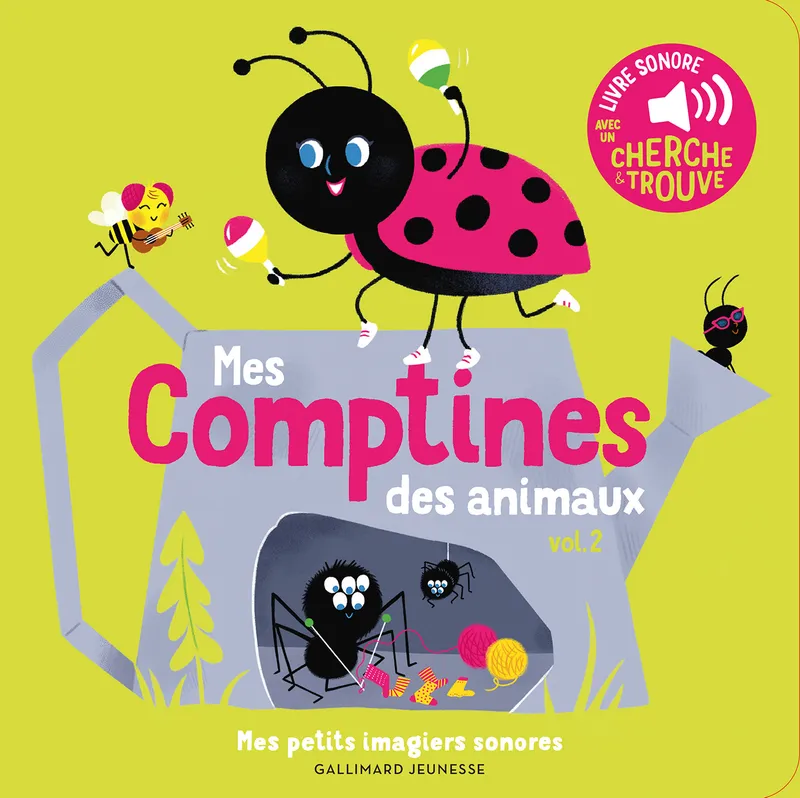 Jeux et Jouets Livres Livres pour les 0-3 ans Livres sonores Mes comptines des animaux, Des sons à écouter, des images à regarder Elsa Fouquier