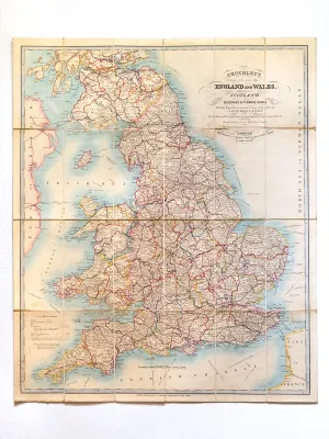 Cruchley's Reduction of his Large Map of England and Wales with Part of Scotland ; Showing all the Railways & Turnpike Roads with the Great Rivers and the course of the different Navigable Canals : The Market and Borough Towns and principal places adjo...