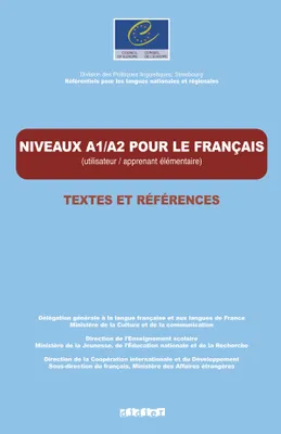 Les référentiels textes et références - A1/A2 - Livre, Livre