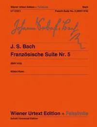 French Suite No. 5, Edited from autograph and manuscript copies. BWV 816. piano.
