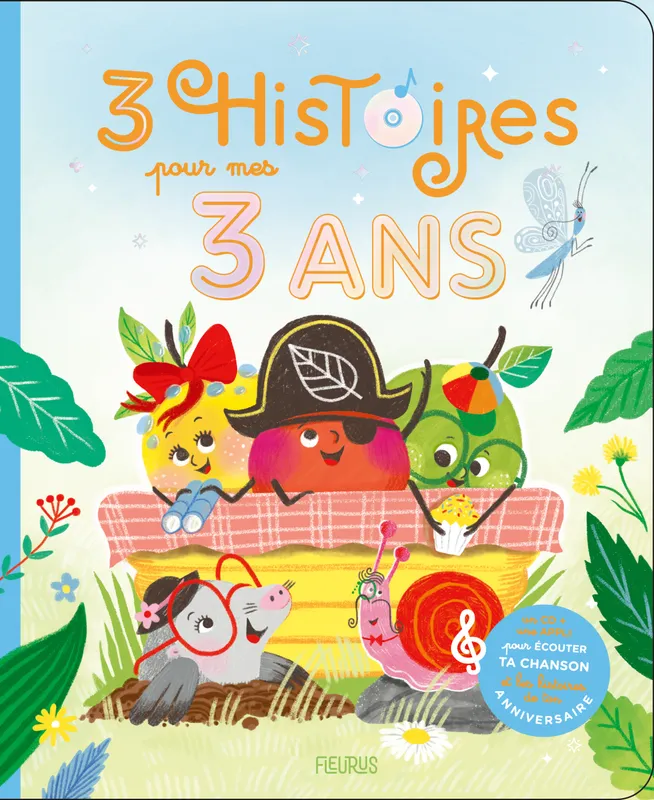 Livres Jeunesse de 3 à 6 ans Recueils, contes et histoires lues 3 histoires pour mes 3 ans (+ CD) Karine-Marie Amiot, Sophie Maraval Hutin, Claire Renaud