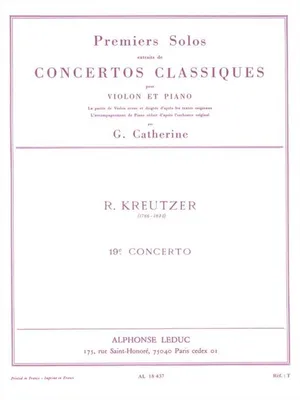 Concerto no. 19 (Kreutzer), Premiers Solos Concertos Classiques
