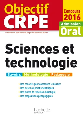 Objectif CRPE Sciences et technologie - 2016