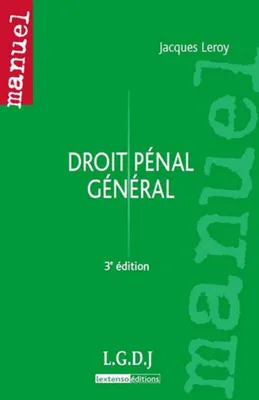 Droit pénal général - 3è ed.